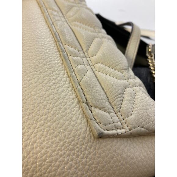 KATE SPADE,SMALL IVORY PEBBLED LEATHER QUILTED CROSSOBODY - Picture 7 of 16